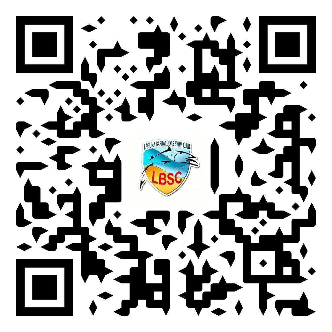 QR code to register with Laguna Barracudas Swim Club
