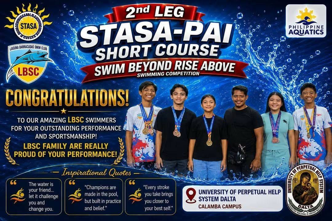 LBSC swimmers with medals at the STASA-PAI short course